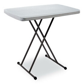 Iceberg ICE65491 IndestrucTable Classic Personal Folding Table, 30" x 20" x 25" to 28", Charcoal
