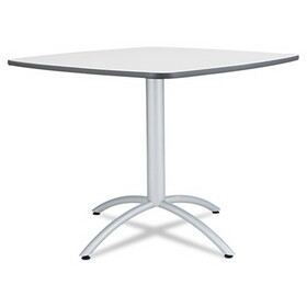 Iceberg ICE65617 Cafe Table, Breakroom Table, 36w X 36d X 29h, Gray Melamine Top, Steel Legs