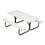 ICEBERG ENTERPRISES ICE65923 Indestructables Too 1200 Series Resin Picnic Table, 72w X 30d, Platinum/gray, Price/EA