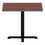 Iceberg 69757 iLand Table, Contour, Square Bistro Style, 36" x 36" x 42", Natural Teak/Silver, Price/EA
