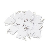 SecurIT ICX94190027 Replacement Slotted Key Cabinet Tags, 1 5/8 x 1 1/2, White, 20/Pack