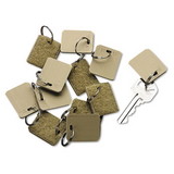 SecurIT ICX94190029 Extra Blank Hook and Loop Tags, Security-Backed, 1 1/8 x 1, Beige, 12/Pack