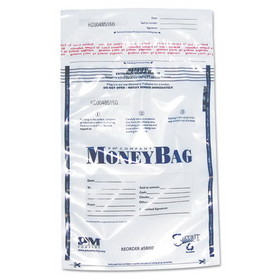 SecurIT PMC58002 Tamper-Evident Deposit Bags, 9 x 12, Plastic, Clear, 100 per Pack