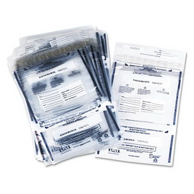 ICONEX ICX94190071 Clear Dual Deposit Bags, Tamper Evident, Plastic, 11 x 15, Clear, 100/Pack