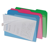find It IDEFT07187 Clear View Interior File Folders, 1/3 Cut Top Tab, Letter, Assorted, 6/pack