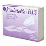 Impact 25189973 Naturelle Maxi Pads Plus, #4 with Wings, 250 Individually Wrapped/Carton