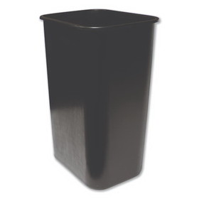 Impact IMP77035 Soft-Sided Wastebasket, Rectangular, Polyethylene, 41 qt, Black