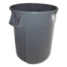 Impact 7744-3 Advanced Gator Waste Container, Round, Plastic, 44 gal, Gray