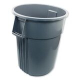 Impact IMP 7755-3 Advanced Gator Waste Container, Round, Plastic, 55 gal, Gray