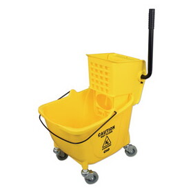 Impact IMP7Y26363Y Side-Press Wringer and Plastic Bucket Combo, 12 to 32 oz, Yellow