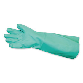 Impact IMP8225M Long-Sleeve Unlined Nitrile Gloves, Powder-Free, Green, Medium, 12 Pair/Carton
