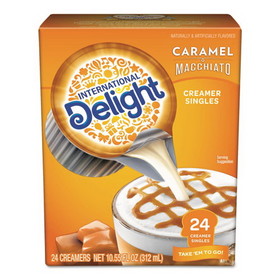 International Delight WWI101766 Flavored Liquid Non-Dairy Coffee Creamer, Caramel Macchiato, Mini Cups, 24/Box