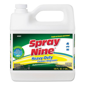 Spray Nine ITW26801 Heavy Duty Cleaner/Degreaser/Disinfectant, Citrus Scent, 1 gal Bottle, 4/Carton
