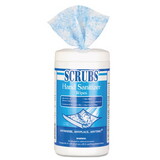 SCRUBS 90985 Hand Sanitizer Wipes, 6 x 8, 85/Can, 6 Cans/Carton