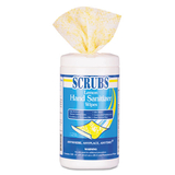 Scrubs ITW92991 Hand Sanitizer Wipes, 6 X 8, 120 Wipes/canister