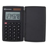 Innovera IVR15921 15921 Pocket Calculator with Hard Shell Flip Cover, 8-Digit, LCD