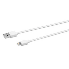 Innovera IVR30018 USB Apple Lightning Cable, 3 ft, White