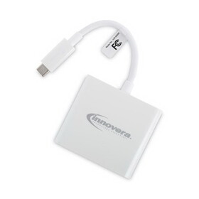 Innovera IVR50000 USB Type-C HDMI Multiport Adapter, HDMI/USB-C/USB 3.0, 0.65 ft, White