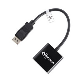 Innovera IVR50010 DisplayPort to VGA Adapter, 0.65 ft, Black