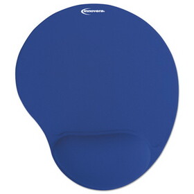INNOVERA IVR50447 Mouse Pad with Fabric-Covered Gel Wrist Rest, 10.37 x 8.87, Blue
