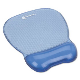 INNOVERA IVR51430 Mouse Pad with Gel Wrist Rest, 8.25 x 9.62, Blue
