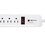 Innovera IVR71652 Surge Protector, 6 Outlets, 4 Ft Cord, 540 Joules, White, Price/EA