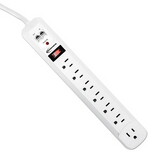 Innovera IVR71654 Surge Protector, 7 AC Outlets, 4 ft Cord, 1,080 J, White