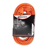 Innovera IVR72250 Indoor/Outdoor Extension Cord, 50 ft, 13 A, Orange