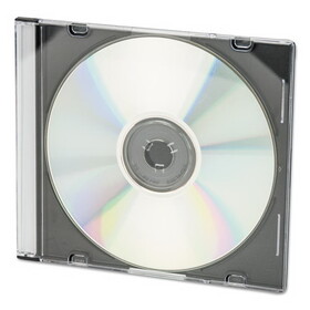 INNOVERA IVR85826 CD/DVD Slim Jewel Cases, Clear/Black, 50/Pack