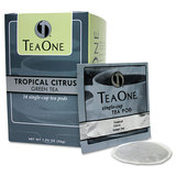 Tea One JAV20700 Tea Pods, Tropical Citrus Green, 14/box