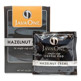 Java One JAV70500 Coffee Pods, Hazelnut Creme, Single Cup, 14/Box