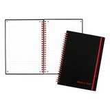 Black N' Red JDKC67009 Twin Wire Poly Cover Notebook, Legal Rule, 5 5/8 X 8 1/4, White, 70 Sheets