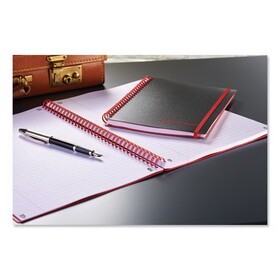 Black N' Red JDKE67008 Flexible Cover Twinwire Notebooks, SCRIBZEE Compatible, 1-Subject, Wide/Legal Rule, Black Cover, (70) 11.75 x 8.25 Sheets