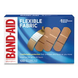 Band-Aid JOJ4444 Flexible Fabric Adhesive Bandages, 1 x 3, 100/Box