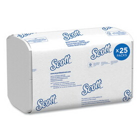 Scott KCC01960 Pro Scottfold Towels, 1-Ply, 7.8 x 12.4, White, 175 Towels/Pack, 25 Packs/Carton