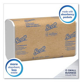 Scott KCC03623 Essential C-Fold Towels for Business, Convenience Pack, 1-Ply, 10.13 x 13.15, White, 200/Pack, 9 Packs/Carton