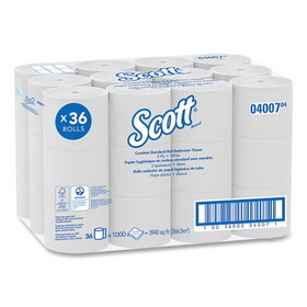 Scott KCC04007 Coreless 2-Ply Roll Bathroom Tissue, 1000 Sheets/roll, 36 Rolls/carton