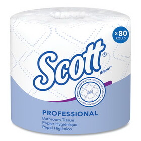 Scott KCC04460 Essential Standard Roll Bathroom Tissue for Business, Septic Safe, 2-Ply, White, 550 Sheets/Roll, 80/Carton