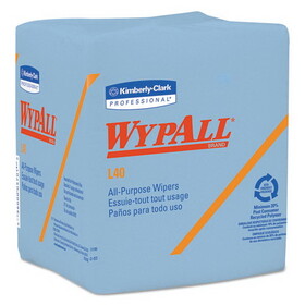 WypAll KCC05776 L40 1/4-Fold Wiper, 12 1/2 X 12, 56/box, 12 Boxes/carton