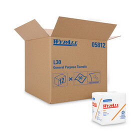 WypAll KCC05812 L30 Wipers, 12 1/2 X 12, 90/box, 12 Boxes/carton