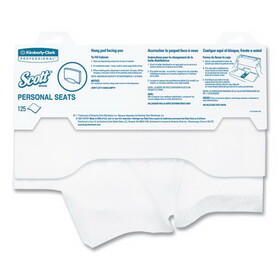Scott KCC07410PK Personal Seats Sanitary Toilet Seat Covers, 15" X 18", 125/pack