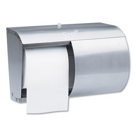 Kimberly-Clark Professional* KCC09606 Coreless Double Roll Tissue Dispenser, 7 1/10 X 10 1/10 X 6 2/5, Stainless Steel