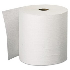 Kleenex KCC11090 Hard Roll Towels, 8" X 600ft, White, 6 Rolls/carton