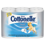 Cottonelle KCC12456PK Ultra Soft Bath Tissue, 1-Ply, 165 Sheets/roll, 12/pack