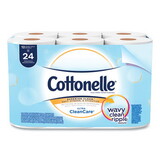 Cottonelle 12456 Clean Care Bathroom Tissue, Septic Safe, 1-Ply, White, 170 Sheets/Roll, 48 Rolls/Carton