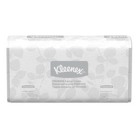 Kleenex KCC13254 Premiere Folded Towels, 1-Ply, 9.4 x 12,4, White, 120/Pack, 25 Packs/Carton