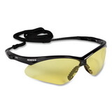KleenGuard KCC22476 Nemesis Safety Glasses, Black Frame, Amber Lens, 12/Box