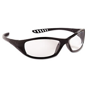KleenGuard KCC28615 V40 HellRaiser Safety Glasses, Black Frame, Clear Anti-Fog Lens