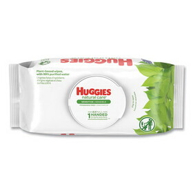 Huggies KCC31803 Natural Care Sensitive Baby Wipes, 1-Ply, 3.88 x 6.6, Unscented, White, 56/Pack, 8 Packs/Carton