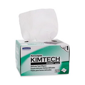 Kimtech KCC34155 Kimwipes, Delicate Task Wipers, 1-Ply, 4 2/5 x 8 2/5, 280/Box